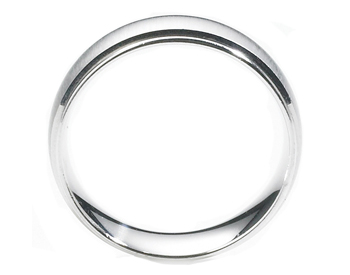 GENTLEMAN'S 14K WHITE GOLD 6.5MM SATIN CENTER AND POLISHED EDGE BAND