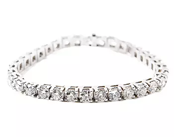 14K WHITE GOLD ROUND DIAMOND TENNIS BRACELET AT 2.00CTTW