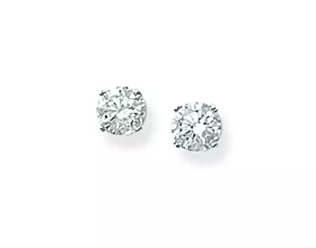 14K WHITE GOLD 2.00CTTW ROUND DIAMOND SOLITAIRE EARRINGS