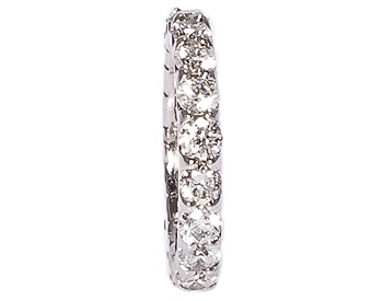 14K WHITE GOLD ROUND DIAMOND AND SHARED PRONG ETERNITY BAND 