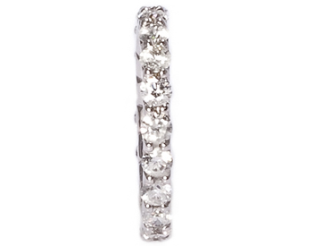 14K WHITE GOLD ROUND DIAMOND AND SHARED PRONG ETERNITY BAND 