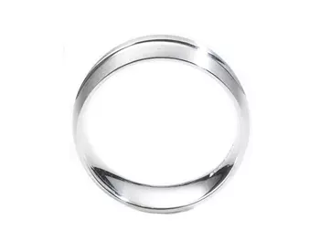 GENTLEMAN'S 14K WHITE GOLD 8MM GROOVED CENTER AND HIGH POLISHED SATIN EDGE BAND