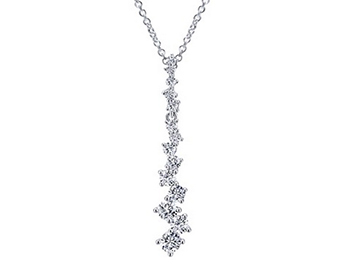 18K WHITE GOLD DIAMOND NECKLACE- LASLIQUE BY GABRIEL & CO.