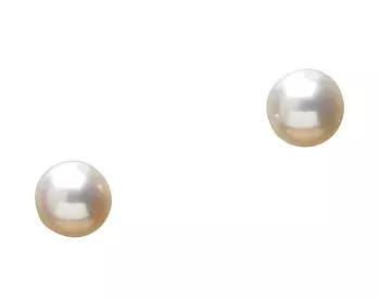 14K WHITE GOLD FRESH WATER PEARL STUD EARRINGS