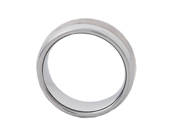 GENTLEMAN'S 8MM BRUSHED CENTER AND POLISHED EDGE TUNGSTEN BAND