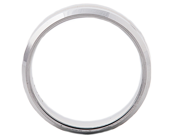 GENTLEMAN'S 7MM BEVELED EDGE AND SATIN LINE CENTER TUNGSTEN BAND