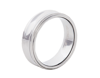 GENTLEMAN'S 8MM POLISHED CONCAVE TUNGSTEN BAND