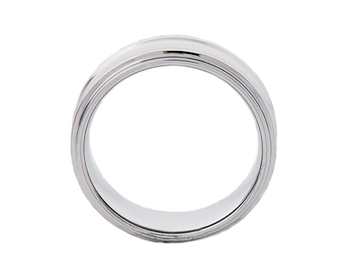 GENTLEMAN'S 8MM POLISHED CONCAVE TUNGSTEN BAND