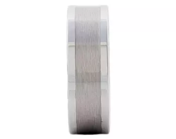 GENTLEMAN'S 8MM BRUSHED CENTER AND POLISHED EDGE TUNGSTEN BAND