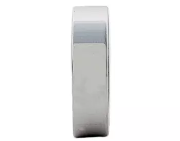 GENTLEMAN'S 14K WHITE GOLD POLISHED 6MM FLAT BAND