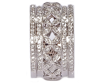 CHAD ALLISON 12MM "X" DESIGN DIAMOND BAND