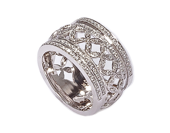 CHAD ALLISON 12MM "X" DESIGN DIAMOND BAND