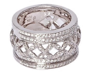 CHAD ALLISON 12MM "X" DESIGN DIAMOND BAND