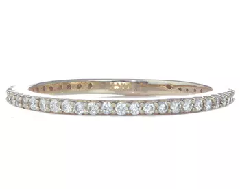 14K ROSE GOLD PAVE DIAMOND BAND