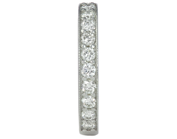 14K WHITE GOLD ROUND DIAMOND BAND