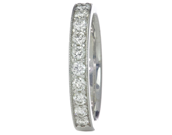 14K WHITE GOLD ROUND DIAMOND BAND