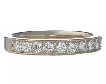 14K YELLOW GOLD ROUND DIAMOND BAND