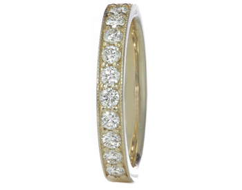 14K YELLOW GOLD ROUND DIAMOND BAND